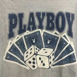 Playboy Graphic Tee with Dice and Cards!